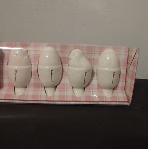 Rae Dunn "PEEP" LL Bunnies in egg cups